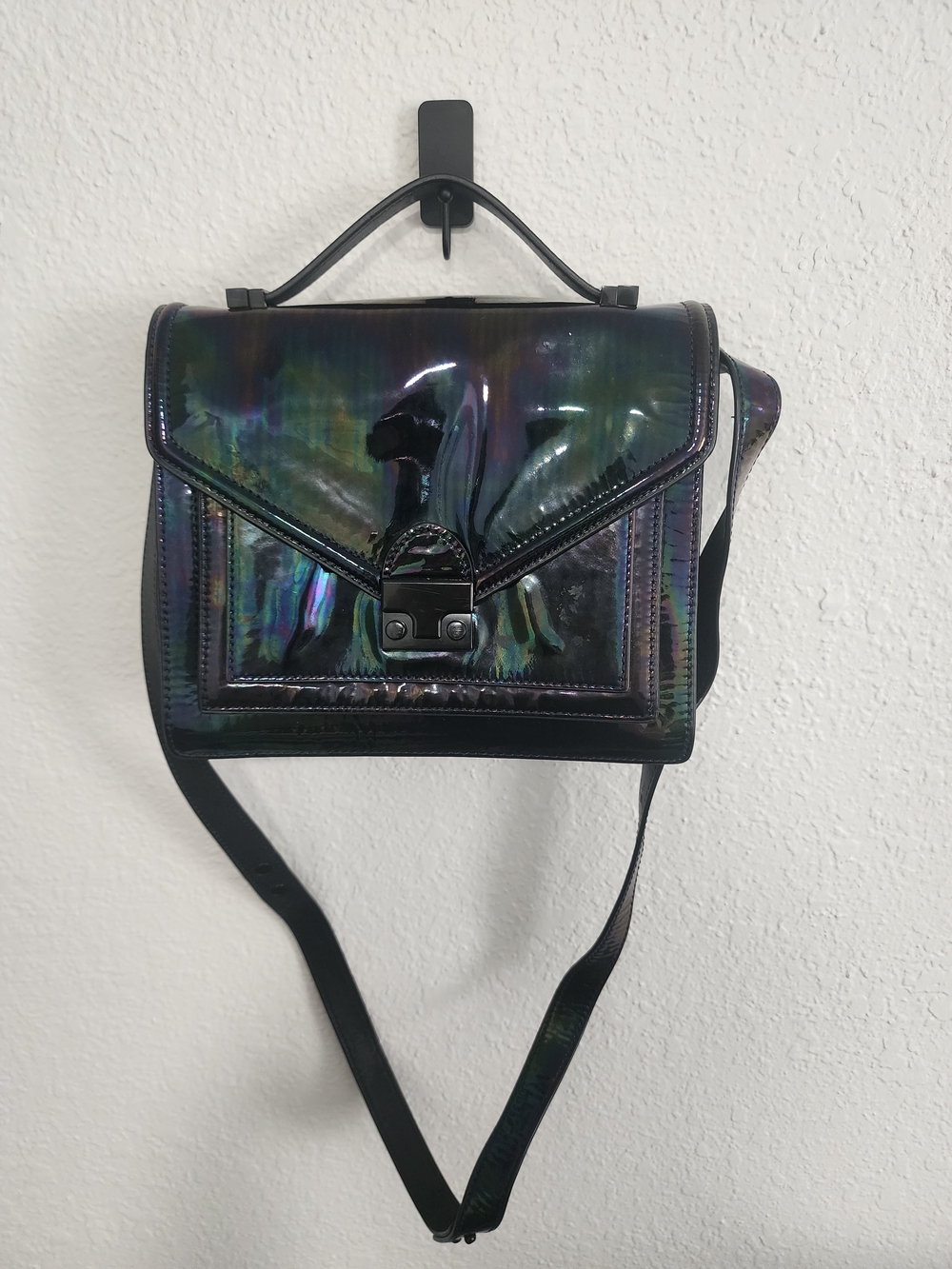 Loeffler Randall Iridescent Black Crossbody Satchel - Women Bags